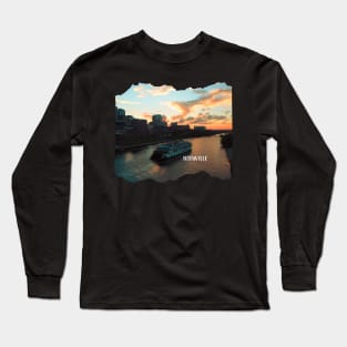 Cool sunset photography of Nashville Tennessee skyline sunset sky USA city break Long Sleeve T-Shirt